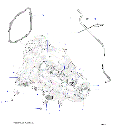 ENGINE, TRANSMISSION MOUNTING & LONG BLOCK - A26SLE95FJ/CJ/EJ (C102585)