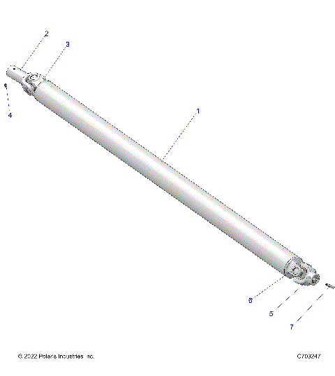 DRIVE TRAIN, PROP SHAFT,FRONT - Z25RPP2KAE/BE (C703247)