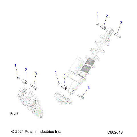 SUSPENSION, SHOCK MOUNTING, REAR SUSP. - S22TFG8MS/8ME ALL OPTIONS (C602013)