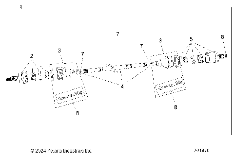 DRIVE TRAIN, FRONT HALF SHAFT - Z25ASE99P5 (701876)