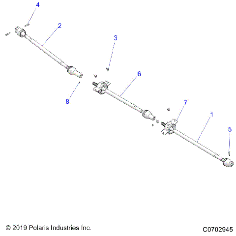 DRIVE TRAIN, FRONT PROP SHAFT - D24P4ED4B4/FD4B4/VD4B4/YD4B4 (C0702945)