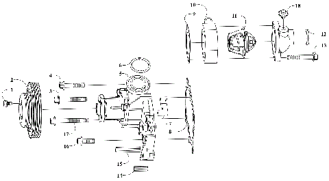 WATER PUMP AND THERMOSTAT ASSEMBLIES [302900]