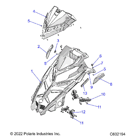 BODY, HOOD ASM. - S23TLG8RS/8RE (C601602)
