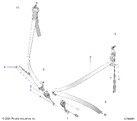 BODY, SEAT BELT MOUNTING, 3 POINT - Z25XPE92A/92B (C760051)