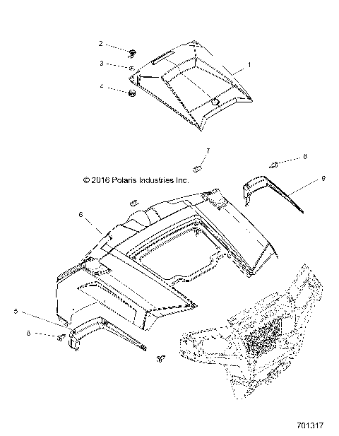 BODY, HOOD AND FRONT BODY WORK - Z18VHA57F2 (701317)