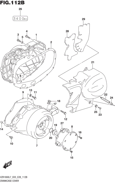 CRANKCASE COVER (VZR1800BZL7 E03)