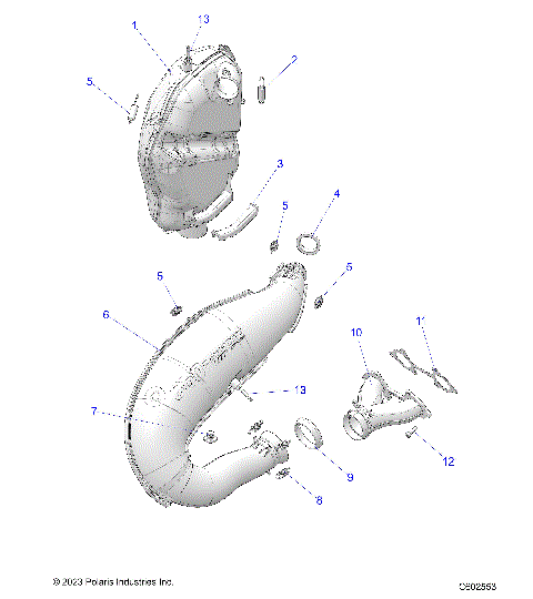 ENGINE, EXHAUST - S24TGG8RS (C602553)
