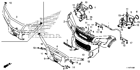 FRONT GRILLE@FRONT BUMPER