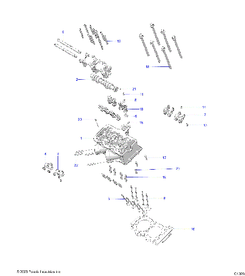 ENGINE, CYLINDER HEAD, CAM and VALVES - A25SVA85A4 (C102560)