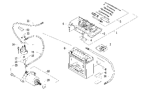 BATTERY AND STARTER ASSEMBLY [99949]