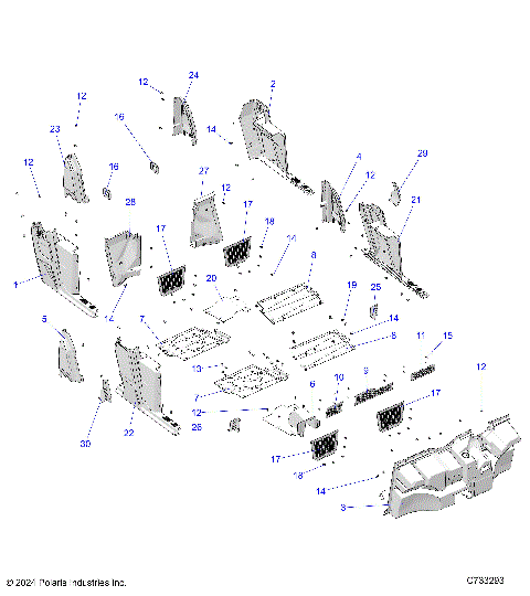 BODY, FLOOR and ROCKERS - R25M4E57L5 (C733293)