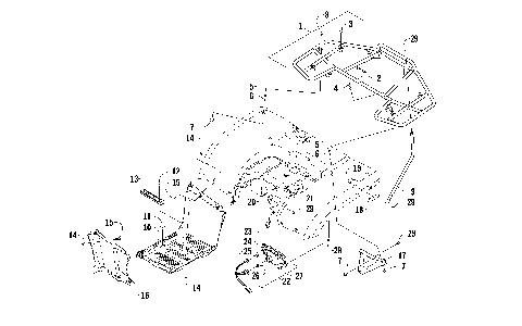 REAR RACK, FOOTWELL, AND TAILLIGHT ASSEMBLY [88815]
