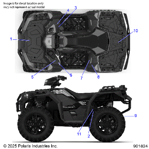 BODY, DECALS STANDARD - A26SEE50B1/B4 (901814)