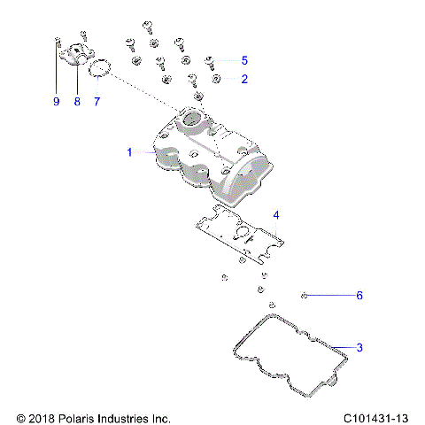 ENGINE, VALVE COVER - A25SXD95A9 (C101431-13)