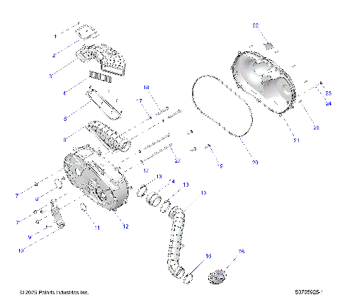 DRIVE TRAIN, CLUTCH COVER & DUCTING