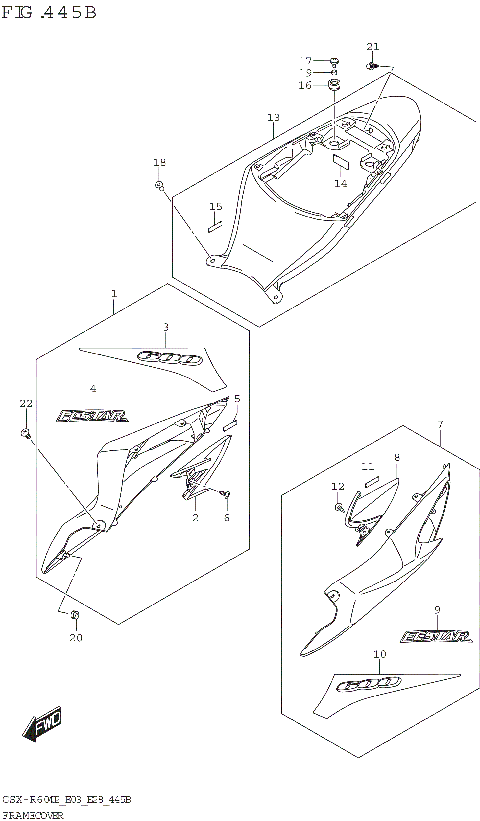 FRAME COVER (GSX-R600Z)