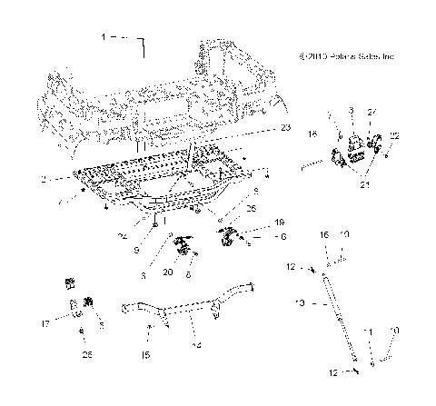 BODY, BOX FRAME and LATCH - A14TN55FA (49ATVBOX11SPX2550)