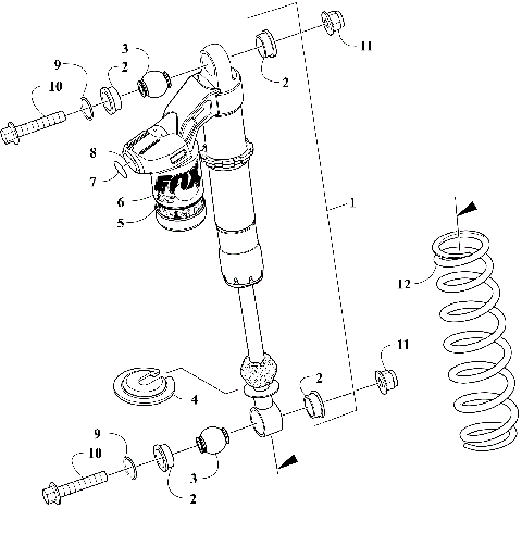 FRONT SUSPENSION SHOCK ABSORBER ASSEMBLY [110998]