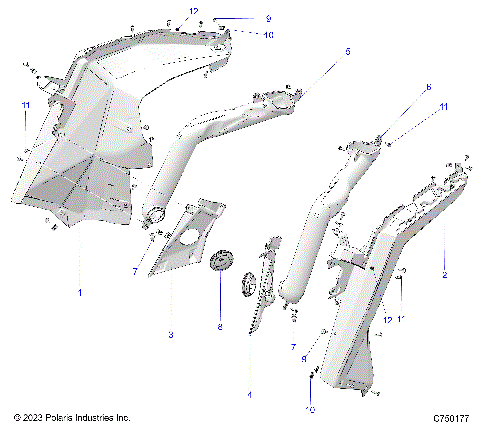 BODY, FRONT FLARES AND DUCTING - Z25RPP2KAE/BE (C750177)