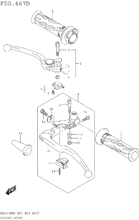HANDLE LEVER (DL650XAM2 E03)