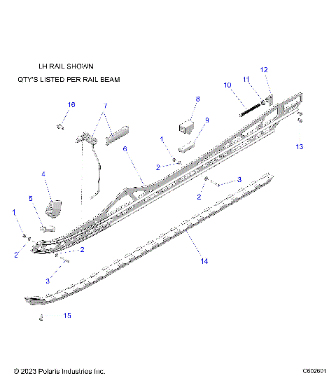 SUSPENSION, RAIL BEAM ASM, LH/RH - S24TLG9BS/9BE (C602569)