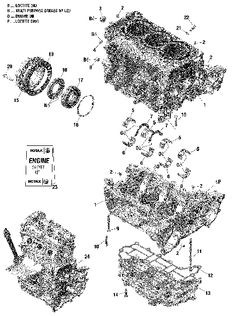 01- Engine - Crankcase - 900 ACE