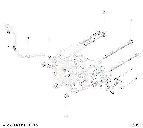 DRIVE TRAIN, GEARCASE, REAR, MOUNTING - Z25RPP2KAE/BE (C750113)