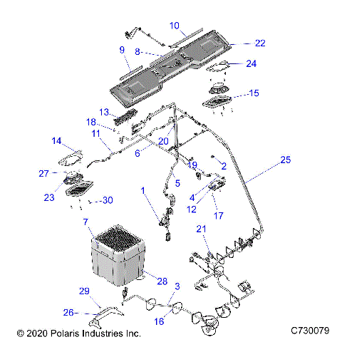 BODY, ROOF AUDIO, ELECTRICAL, COMPONANTS, RIDE COMMAND PREMIUM - R21RSZ99A9/AC/AP/AW/B9/BC/BP/BW (C730079)