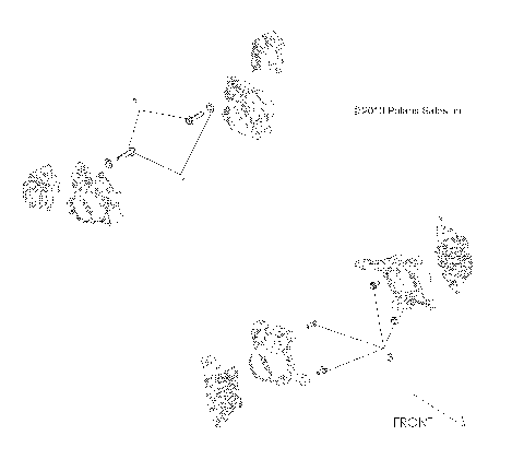 BRAKES, CALIPER MOUNTING - R11JH87AA/AD (49ATVCALIPERMTG11RZR875)