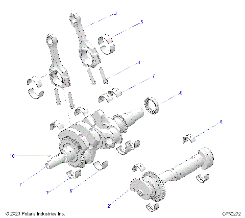ENGINE, CRANKSHAFT AND BEARINGS - Z25S4D92AA/AL/BA/BF/AF/BL (C750272)