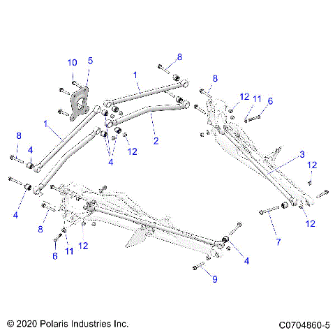 SUSPENSION, REAR TRAILING ARMS MOUNTING - Z23RML2KAJ/BJ/AK/BK (C0704860-5)