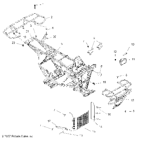 CHASSIS, FRAME, RACKS and BUMPER - A08CA32AA (49ATVBUMPER08BOSS)
