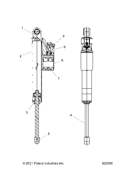 SUSPENSION, SHOCK, REAR TRACK - S24TKP9FS (602088)