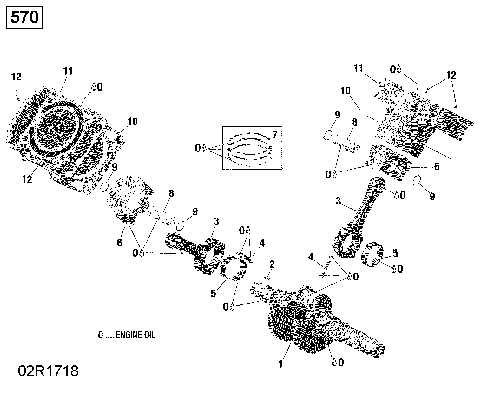 01- Crankshaft and Pistons - 570 EFI