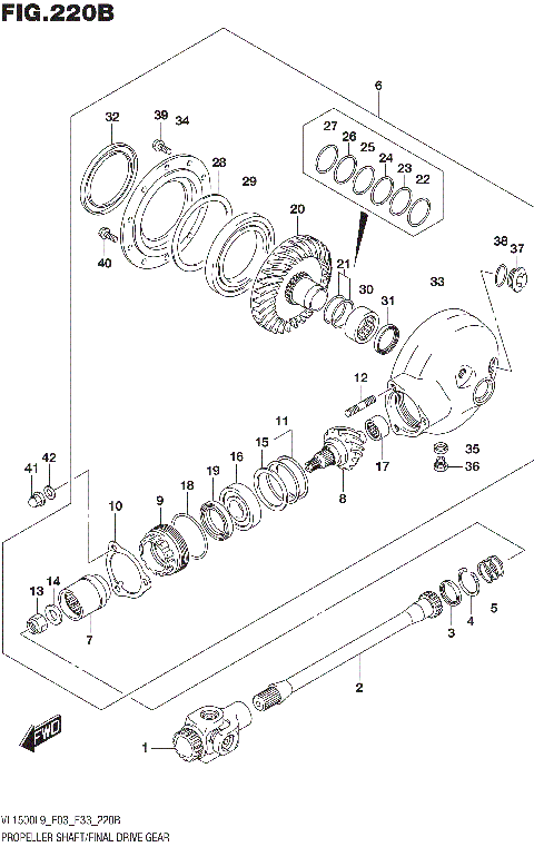 PROPELLER SHAFT/FINAL DRIVE GEAR (VL1500BL9 E33)