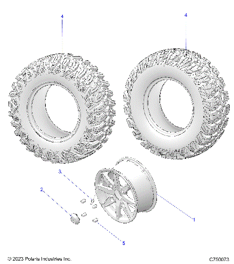 WHEELS, FRONT - G23GMK99A/99B (C750073)
