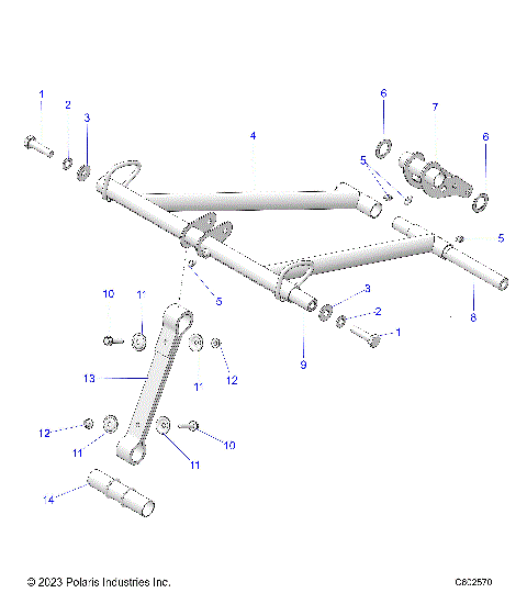 SUSPENSION, TORQUE ARM, FRONT - S24TFM9BS/9BE (C602570)