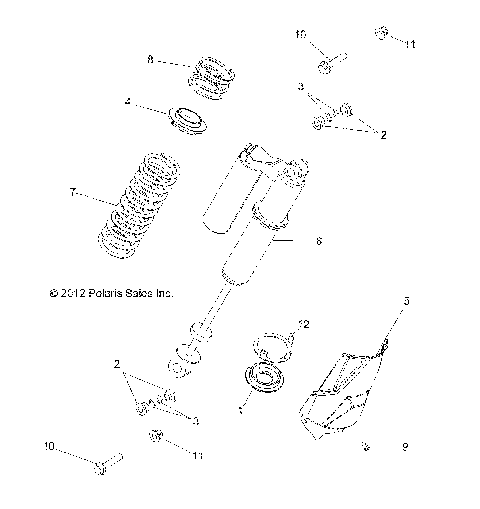 SUSPENSION, REAR SHOCK MOUNTING - R12XT87AA/9EAS (49RGRSHOCKMTGRR12RZRXP4)