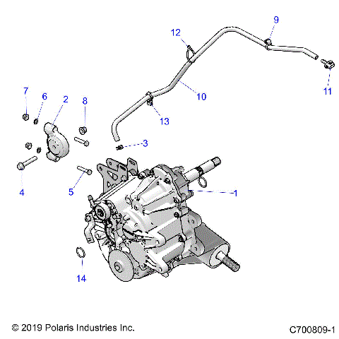 DRIVE TRAIN, MAIN GEARCASE MOUNTING - Z23ASE99F4/S99C4/E4/F4 (C700809-1)