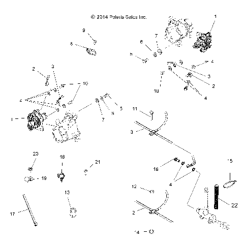 BRAKES, REAR BRAKE LINES - A17SEA57F1/SEE57F1/F2/FL (49ATVBRAKELINERR15QUAD)