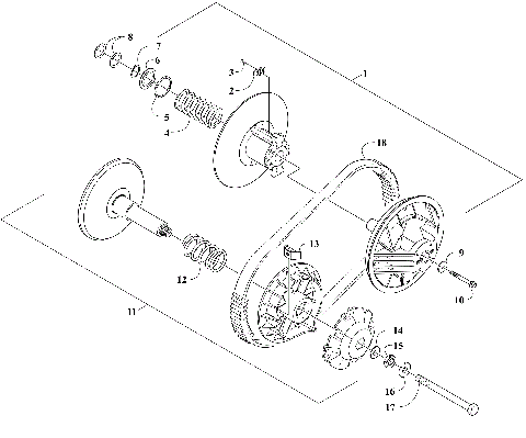 CLUTCH ASSEMBLIES [SER. # 200380 AND BELOW] [304061]