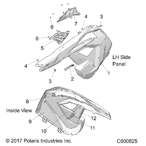BODY, SIDE PANEL, LH - S21CBU5BSL (C600825)
