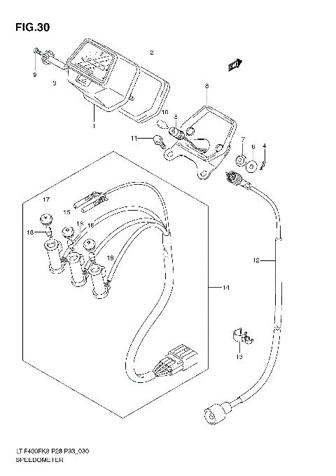 SPEEDOMETER (MODEL K8/K9)