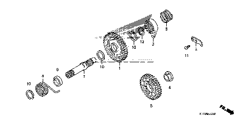 KICK STARTER SPINDLE