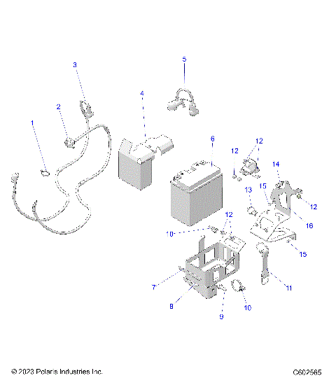 ELECTRICAL, E.S. BATTERY/BOX and CABLES - S24TFM9BS/9BE E.S. OPTION (C602565)