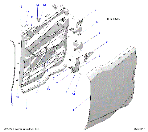 BODY, DOORS, REAR - Z25R4P2KAE/BE (C750617)