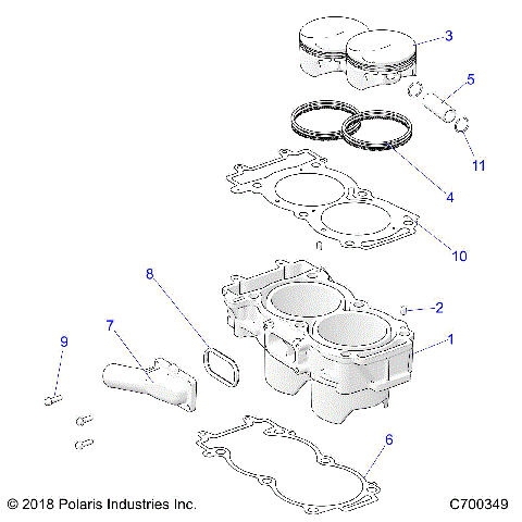 ENGINE, CYLINDER AND PISTON - R21TAE99FA/SFA/SCA/SCK/EA/EK (C700349)