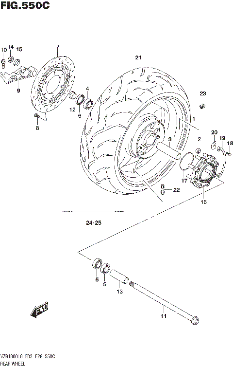 REAR WHEEL (VZR1800BZL8 E28)