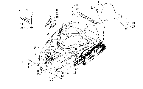 HOOD AND WINDSHIELD ASSEMBLY [90097]
