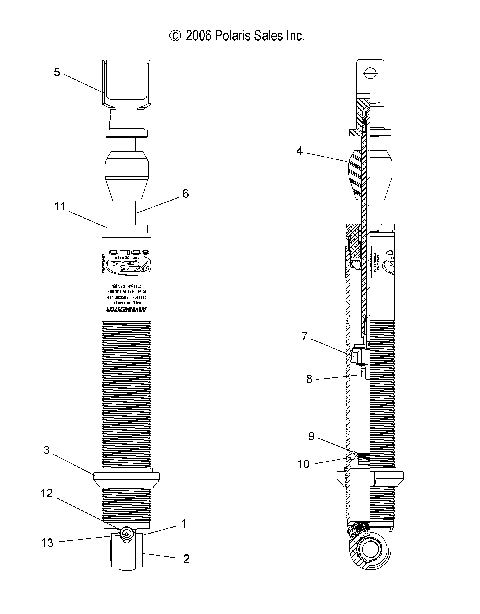 SHOCK, REAR (7043260) - A07GP52AA/AB (49ATVSHOCKRR7043260)